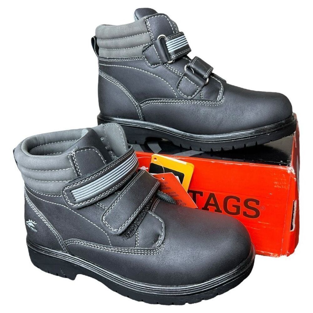 NEW Deer‎ Stags Kids' Marker Waterproof Black/Grey Work Boot 2.5M